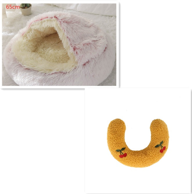 Pet Winter Bed Round Plush Warm