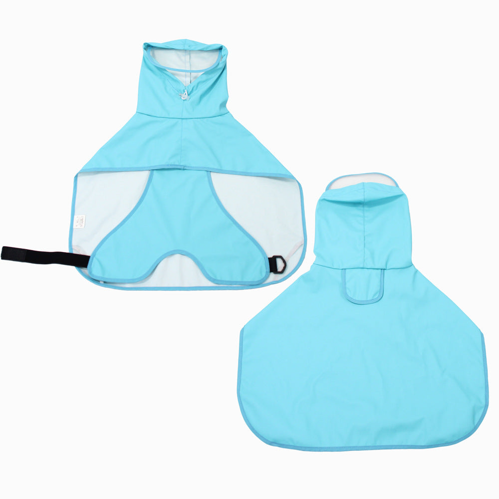 Dog Raincoat Transparent Brim Pet Poncho