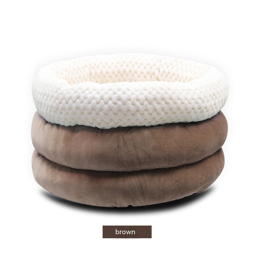 Ice Velvet Pet Deep Sleep Bed