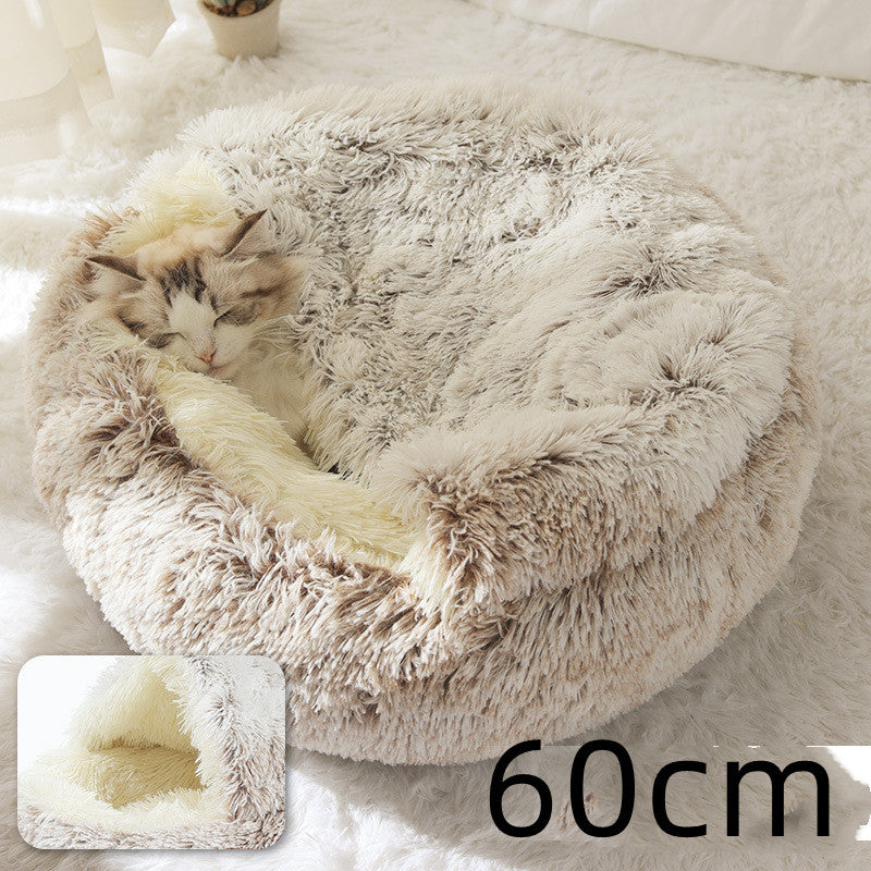 Pet Winter Bed Round Plush Warm