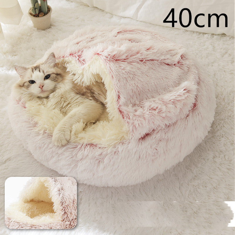 Pet Winter Bed Round Plush Warm