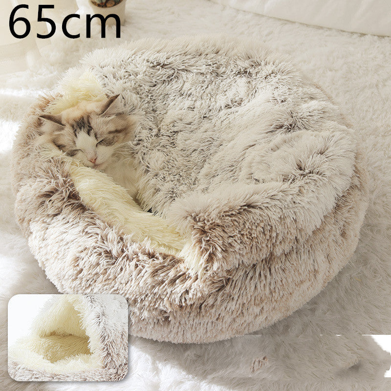 Pet Winter Bed Round Plush Warm