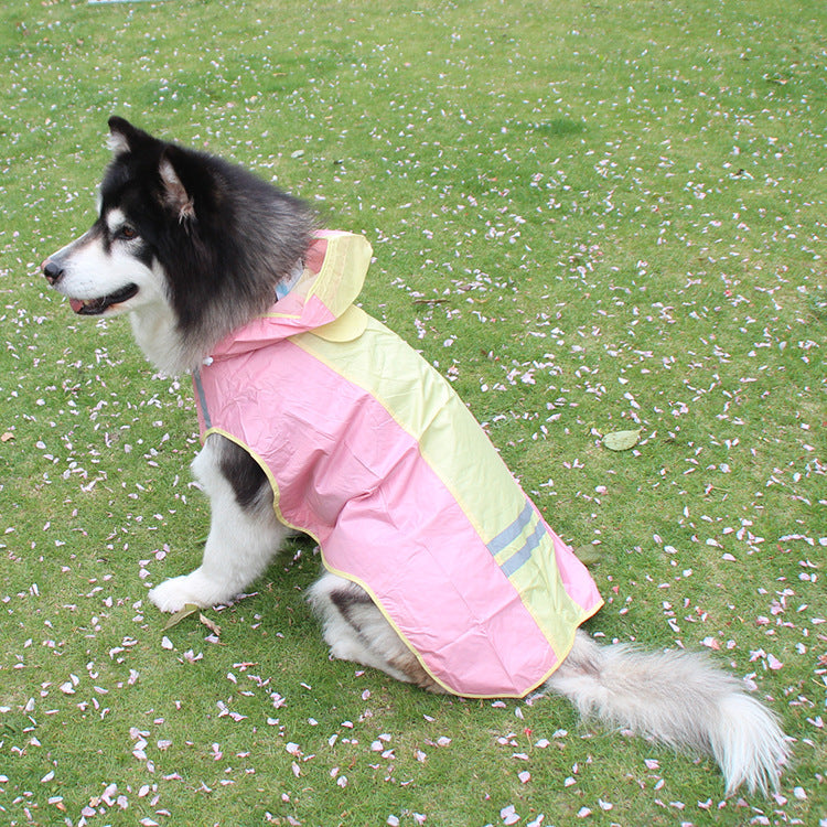 Dog Raincoat With Reflective Strips