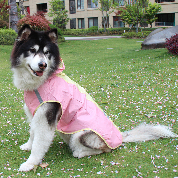 Dog Raincoat With Reflective Strips