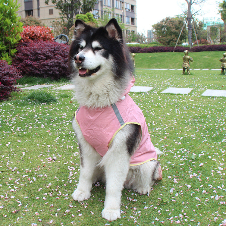 Dog Raincoat With Reflective Strips