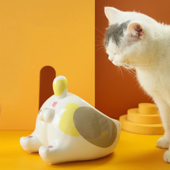 Ceramic Pet Bowl Feeding Holder