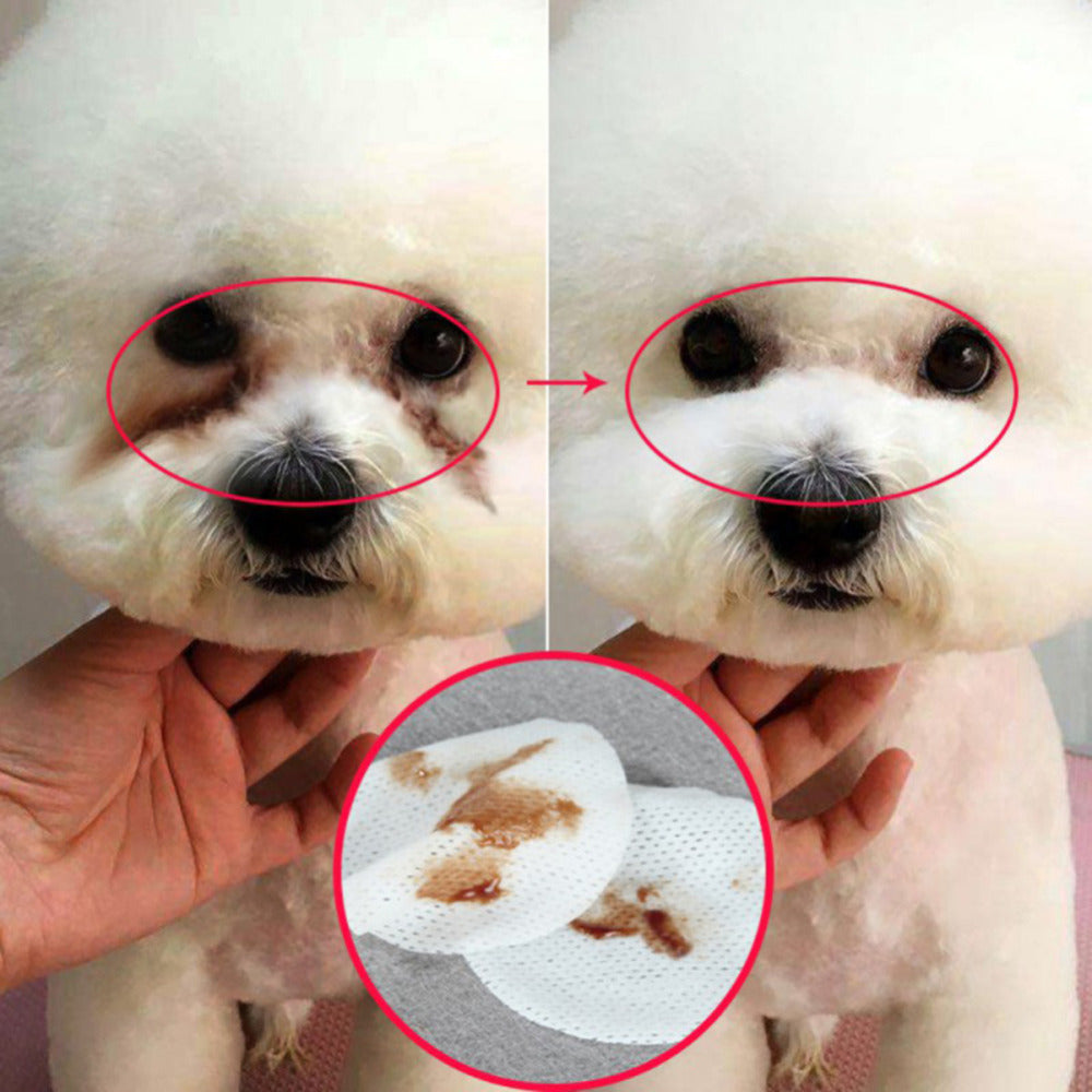 Pet Eye Grooming Wipes Tear Stain Cleaning