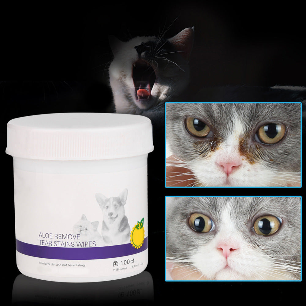 Pet Eye Grooming Wipes Tear Stain Cleaning