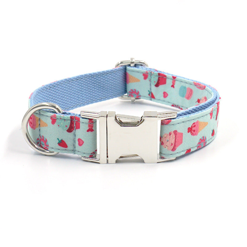 Lettering Pet Collar Leash Set