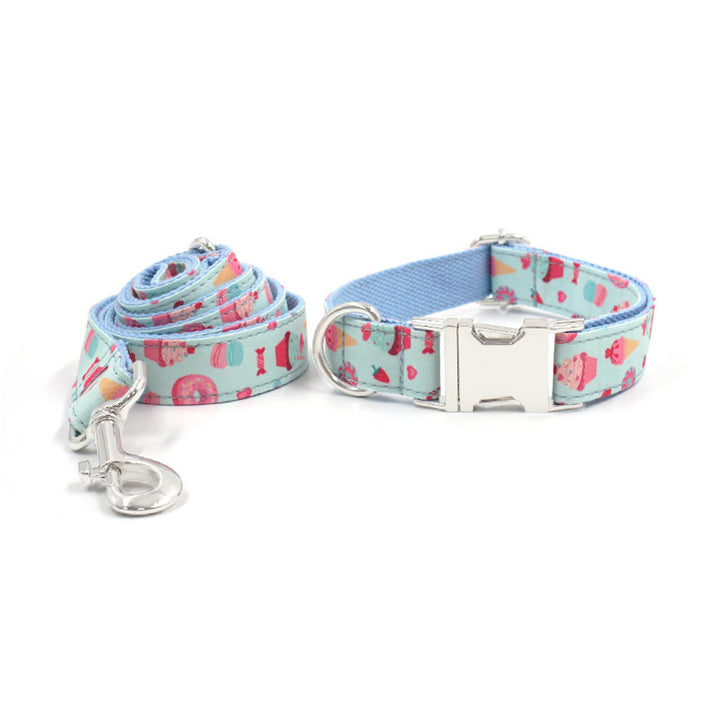 Lettering Pet Collar Leash Set