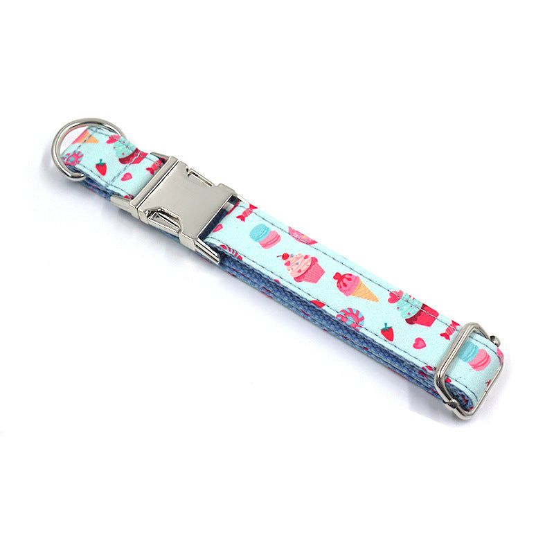 Lettering Pet Collar Leash Set