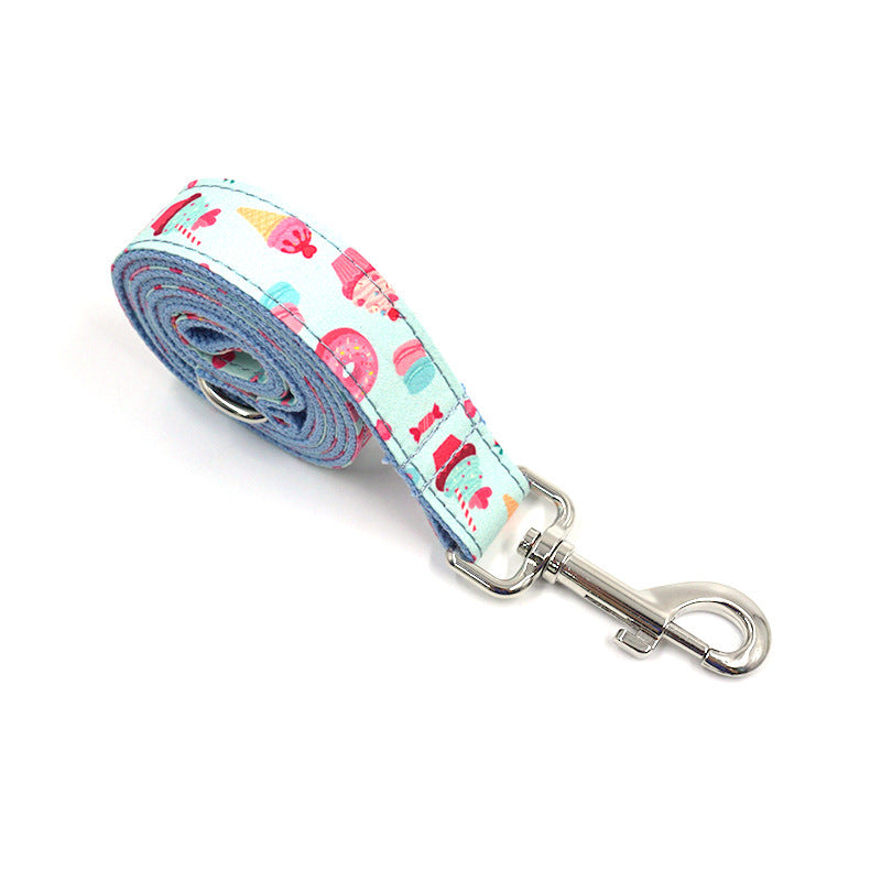 Lettering Pet Collar Leash Set