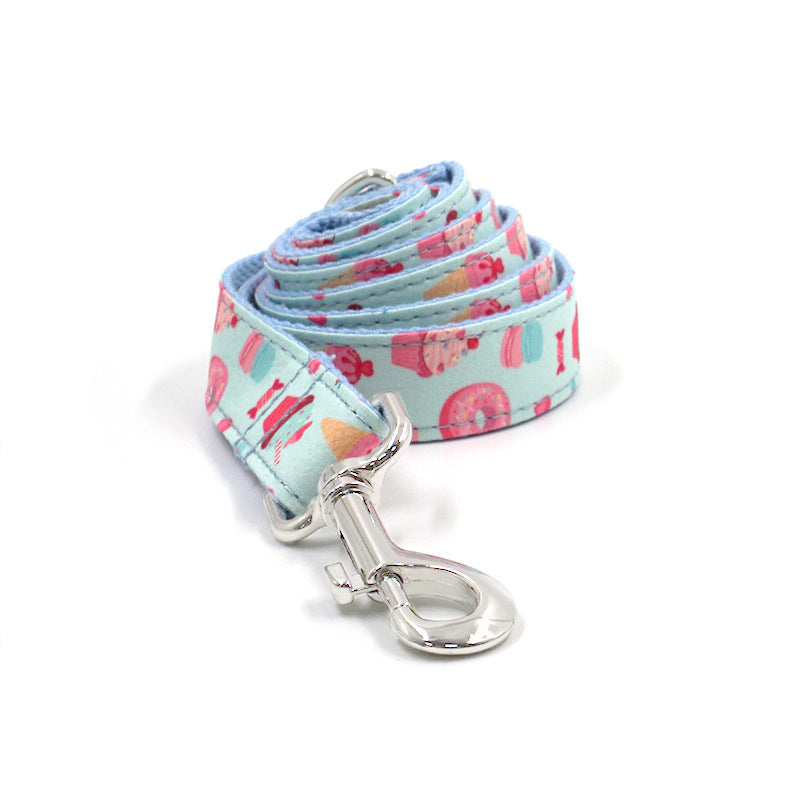 Lettering Pet Collar Leash Set