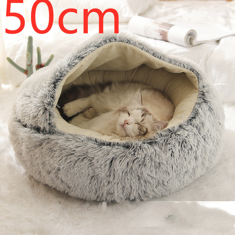Pet Winter Bed Round Plush Warm
