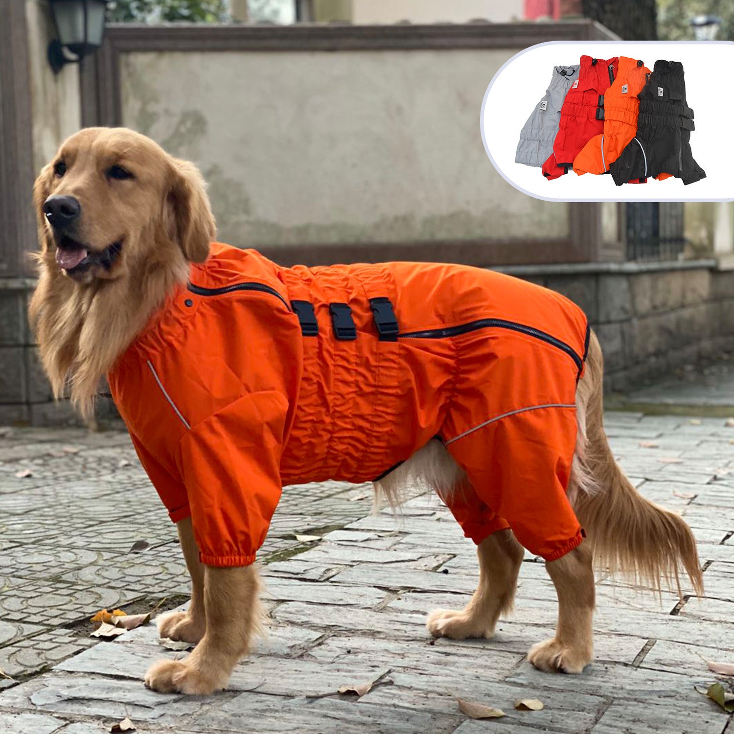 Outdoor Four Legged Dog Raincoat
