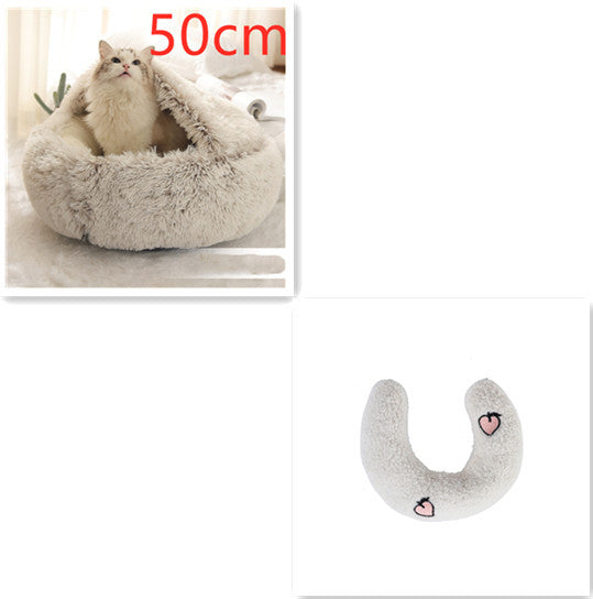 Pet Winter Bed Round Plush Warm