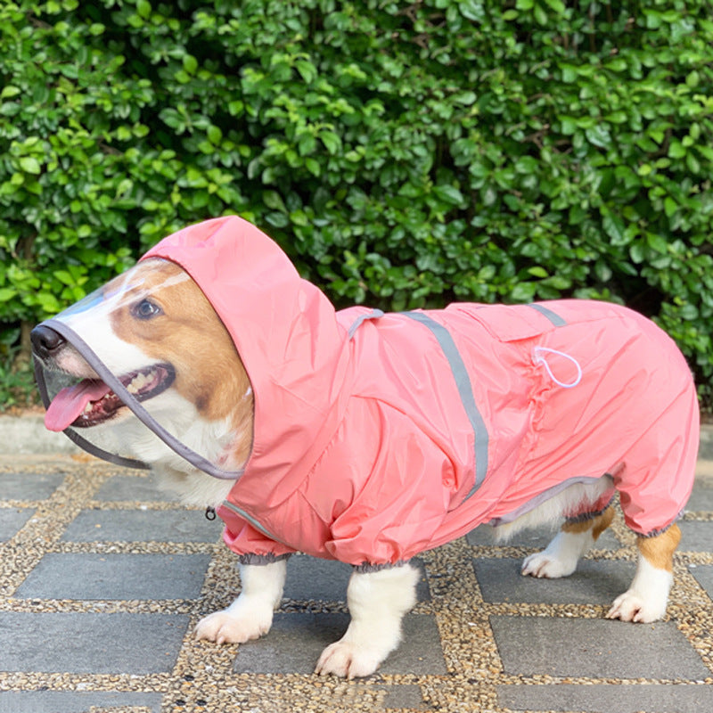 Dog Raincoat Four Legged Waterproof Pet Clothing