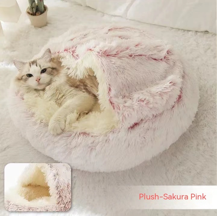 Pet Winter Bed Round Plush Warm