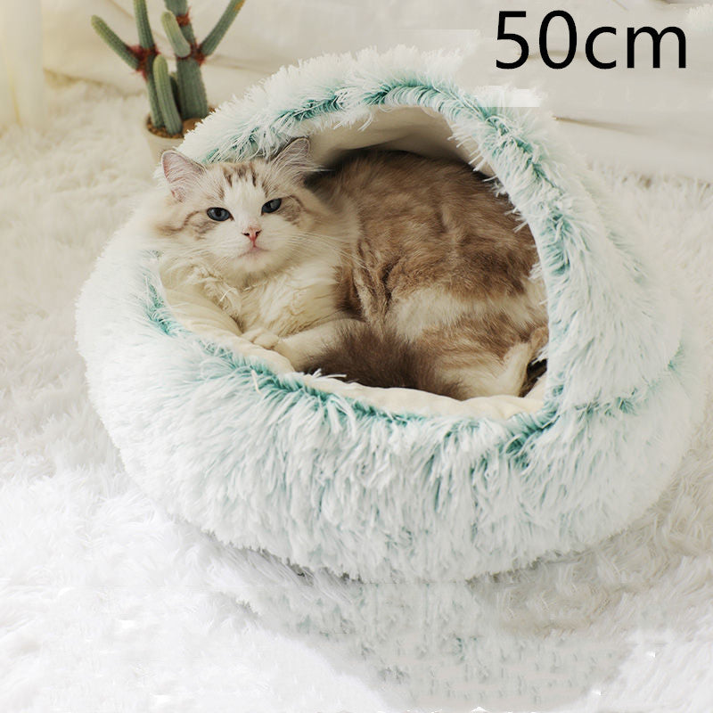 Pet Winter Bed Round Plush Warm