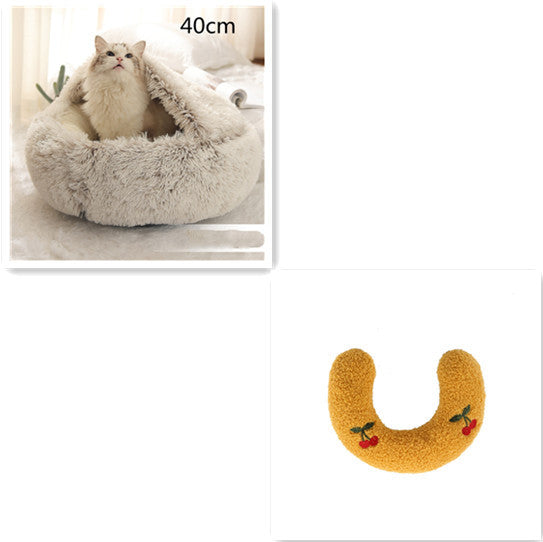 Pet Winter Bed Round Plush Warm
