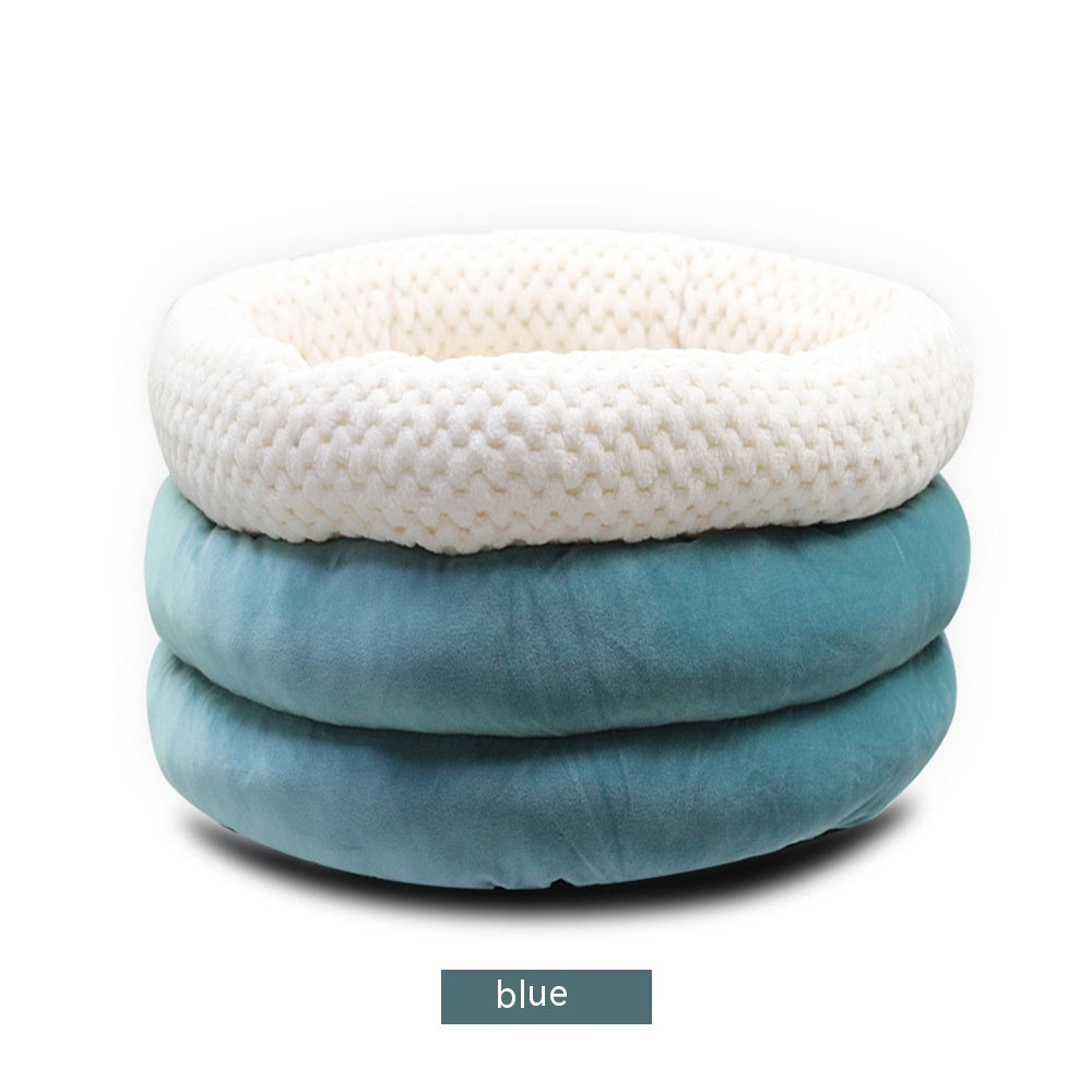 Ice Velvet Pet Deep Sleep Bed