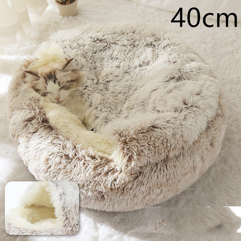 Pet Winter Bed Round Plush Warm
