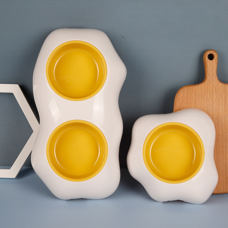 Egg-shaped Pet Bowl Drinking Feeder