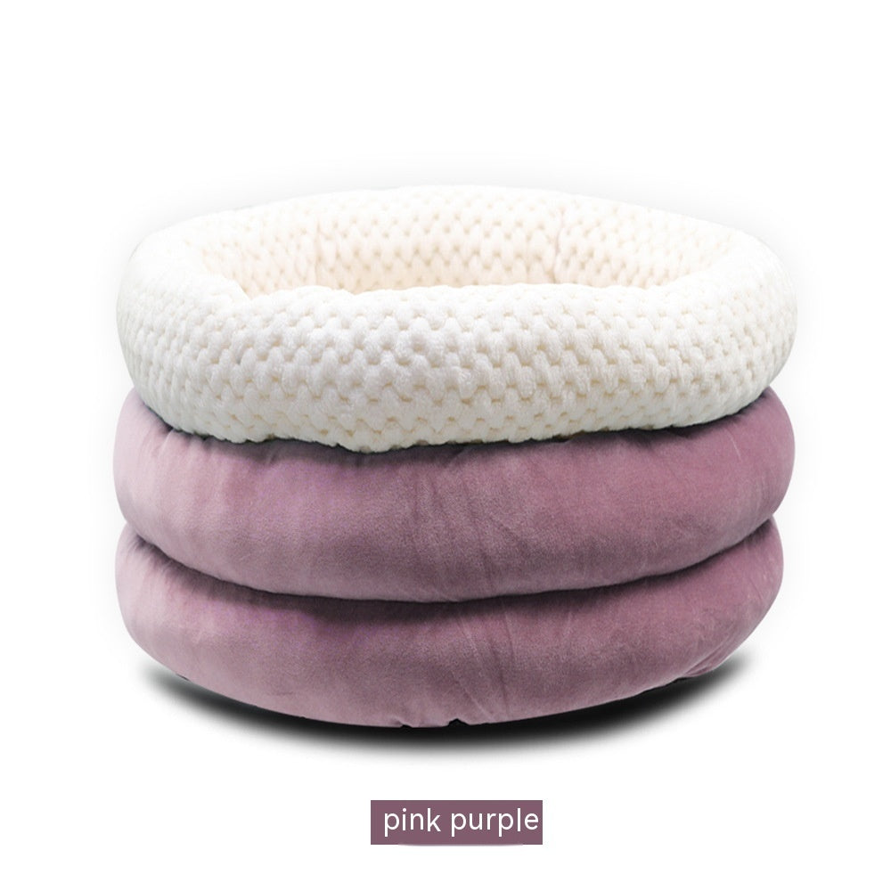 Ice Velvet Pet Deep Sleep Bed