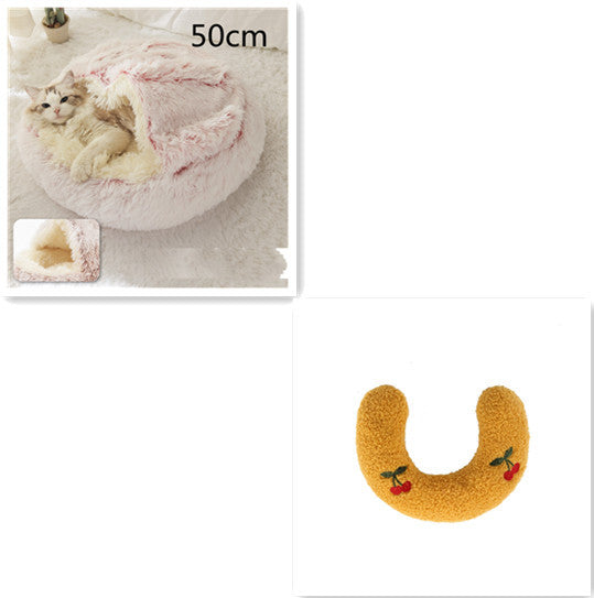 Pet Winter Bed Round Plush Warm