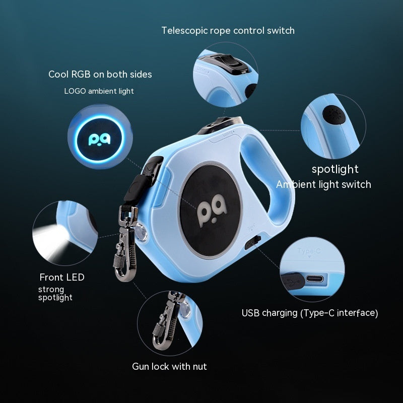 Automatic Retractable Leash Outdoor LED