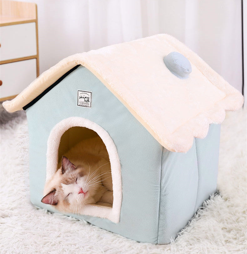 Dog Kennel House Warm Closed Pet Supplies