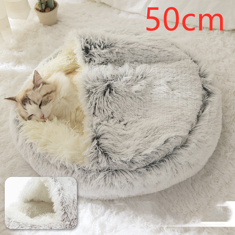 Pet Winter Bed Round Plush Warm