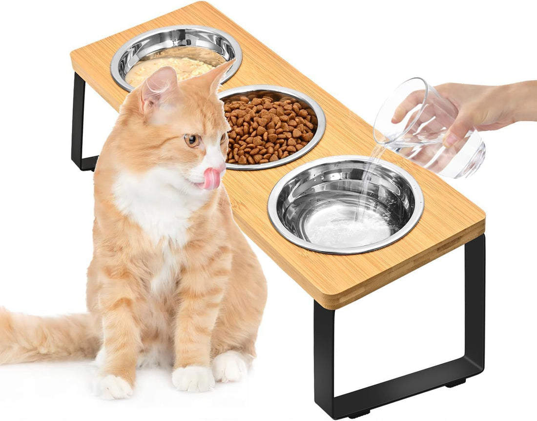 Log Pet Feeding Rack Iron