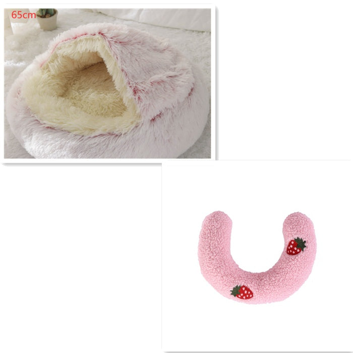 Pet Winter Bed Round Plush Warm