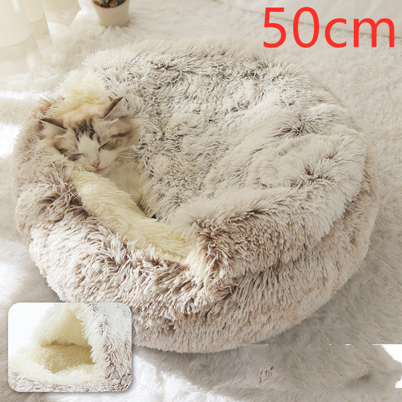 Pet Winter Bed Round Plush Warm