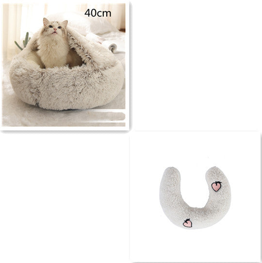 Pet Winter Bed Round Plush Warm