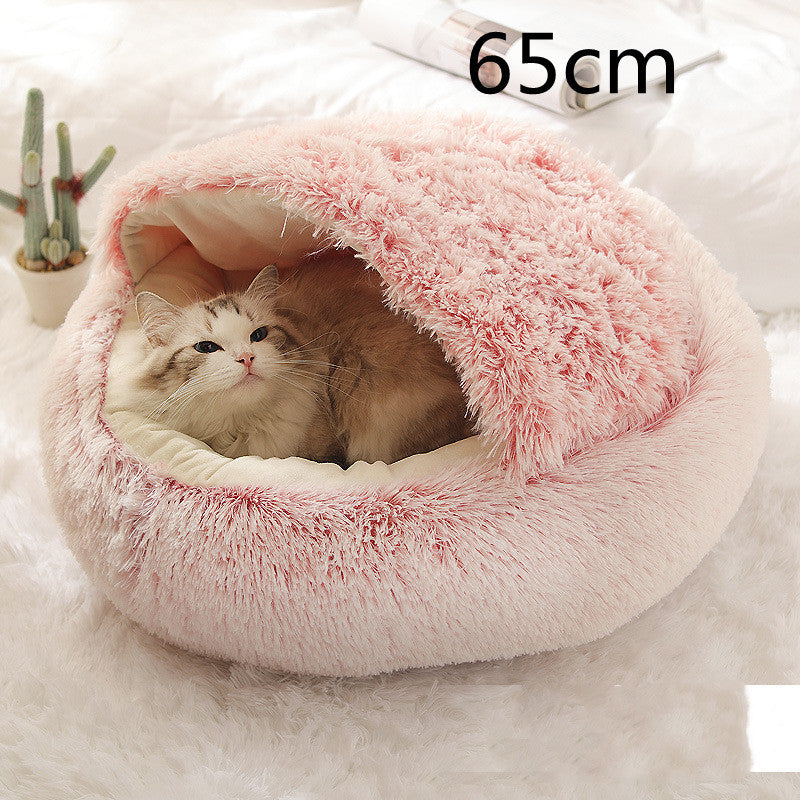 Pet Winter Bed Round Plush Warm