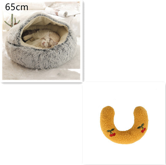 Pet Winter Bed Round Plush Warm