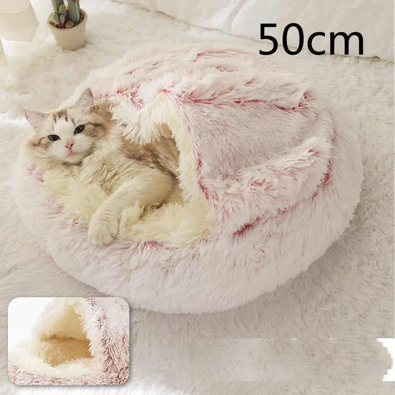 Pet Winter Bed Round Plush Warm