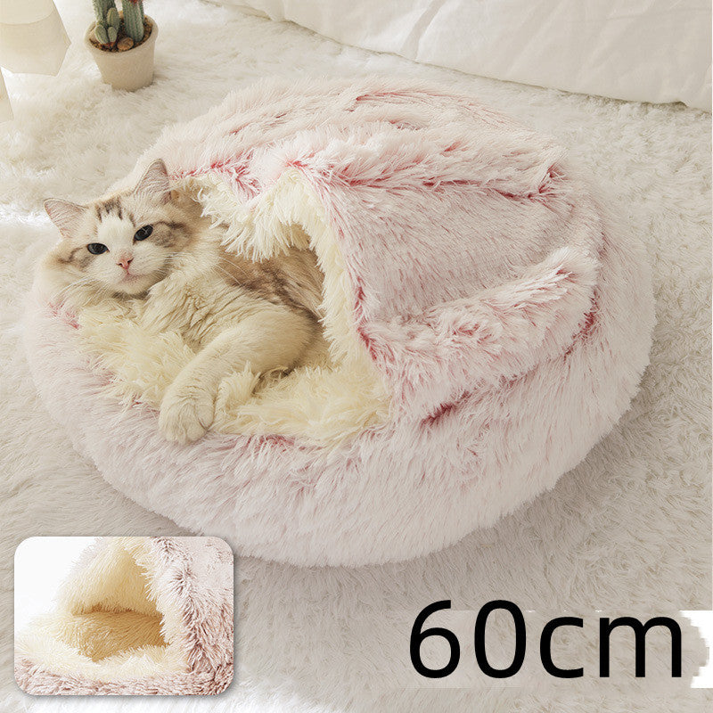 Pet Winter Bed Round Plush Warm