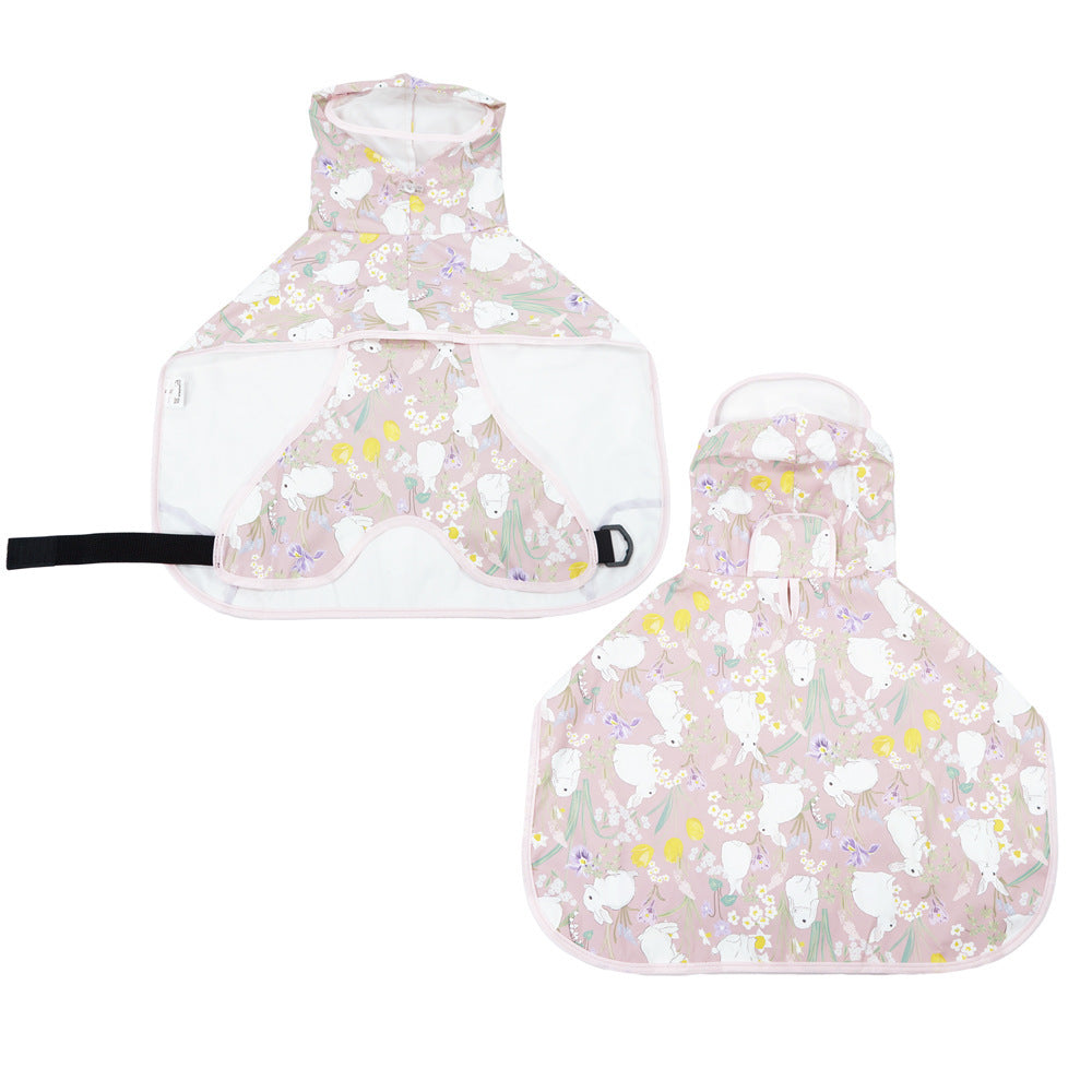 Dog Raincoat Transparent Brim Pet Poncho