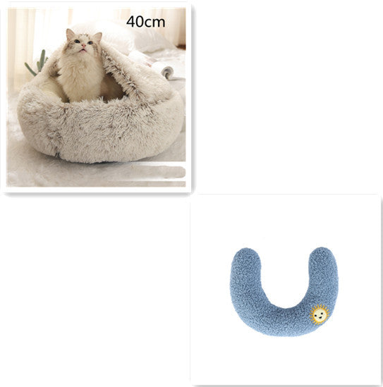 Pet Winter Bed Round Plush Warm
