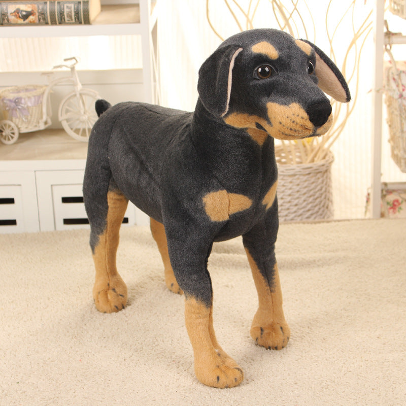 Black Dog Simulation Doll Plush Toys