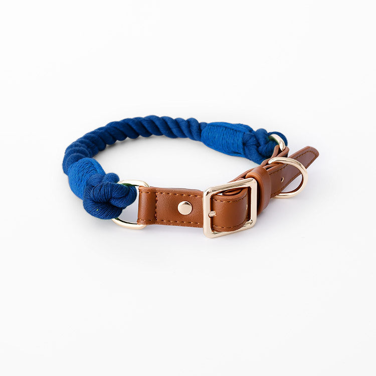 Leather Pet Leash Collar