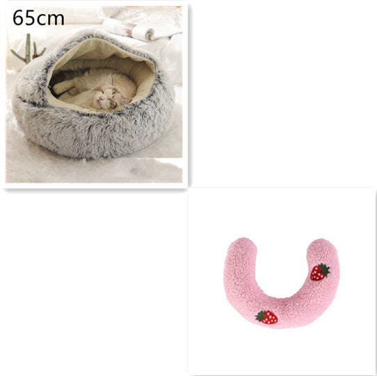 Pet Winter Bed Round Plush Warm