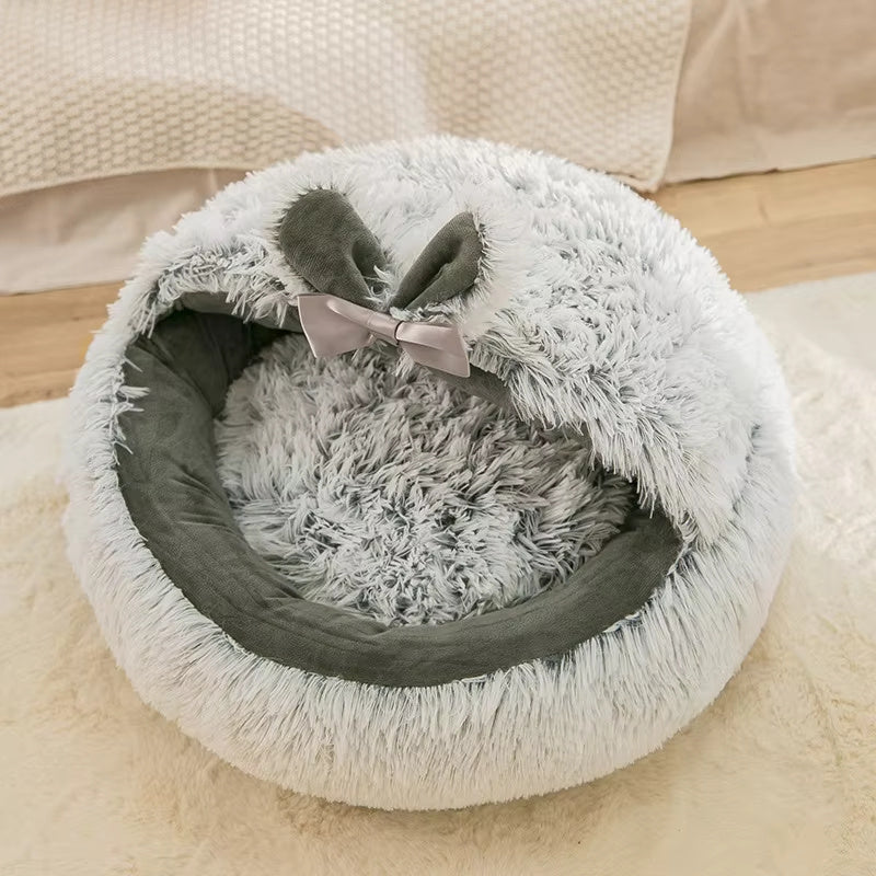 Winter New Long Plush Cat Bed