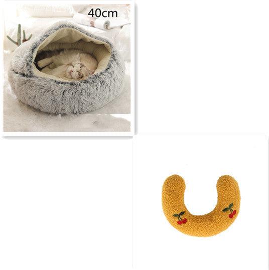 Pet Winter Bed Round Plush Warm