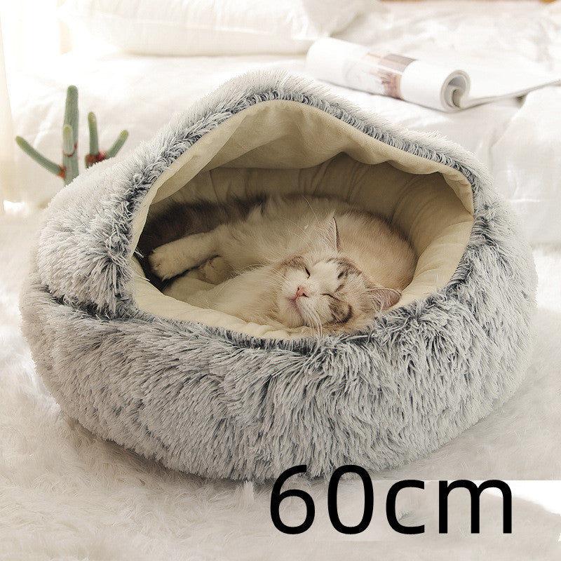 Pet Winter Bed Round Plush Warm