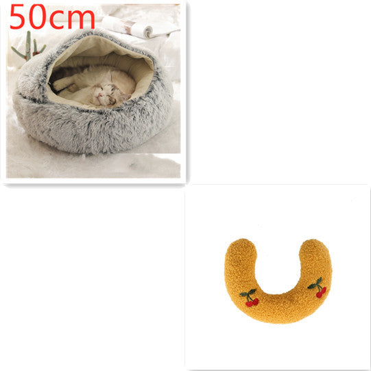 Pet Winter Bed Round Plush Warm