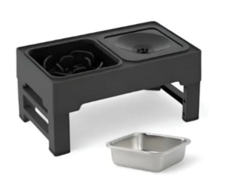 Dog Double Bowls Stainless Stand